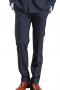 This men's pant suit is tailor made in a fine wool blend, featuring a double breasted button closure, peak lapels, and handsewn cuffs. 