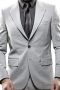 Custom Made Single Breasted Two Button Slim Fit Suit featuring Wide Peak Lapels, Flap front Pockets with Flat front Pants, Slash Pockets for a modern look 