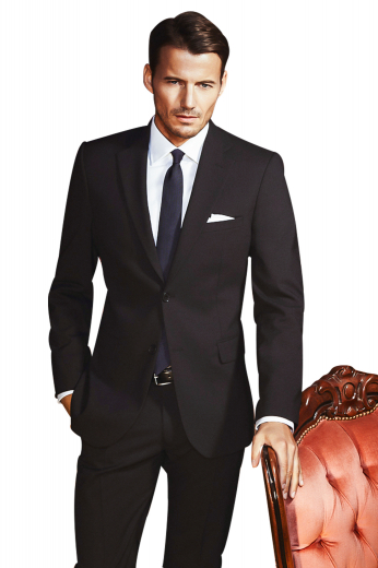 This suit set is tailor made in a wool blend, perfect for all formal occasions. It features slash pockets, a single breasted button closure, and notch lapels. 