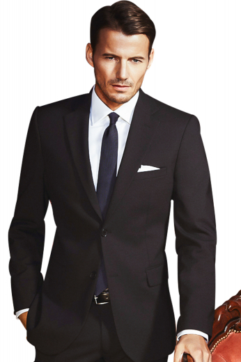 This suit set is tailor made in a wool blend, perfect for all formal occasions. It features slash pockets, a single breasted button closure, and notch lapels. 