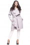 This grey womens outer coat is tailor made in a fine wool blend. It features a detached belt closure and is made to measure to the perfect fit, sure to keep you warm for winters to come. 