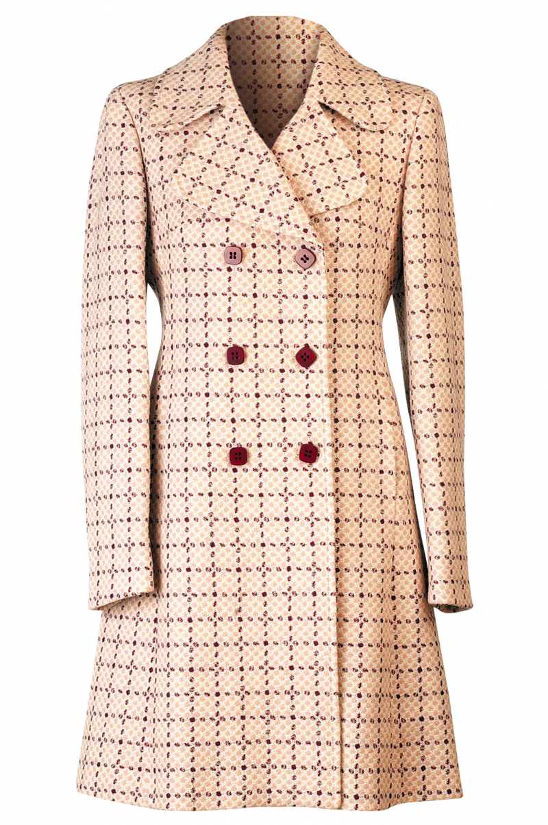 Women's Checkered Outer Coat My Custom Tailor