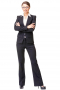 This women's slim fit pant suit featuring flare legs and peak lapels. It is custom made in a wool blend, a great staple for your work wardrobe. 