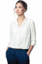 This women's beautiful slim cut made to measure white blouse featuring an ainsley collar and rounded barrel cuffs is made to measure to the perfect fit and look stylishly sophisticated.