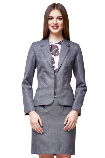 This princessy skirt suit is a beautiful feminine option for your office needs. It is custom made for a perfect fit, keeping you comfortable and fashionable all day long. 