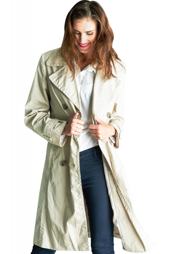 This knee-length coat will keep you warm all day. In a double breasted style, it features a three button closure and slanted pockets. For an extra fashionable flair, the coat also includes button epaulettes on each cuff. Wear this coat to work or as an everyday cold-weather coat. 
