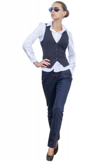 A perfect option for weekdays at the office, this made-to-measure vest features a three-button front in single breast style, slim-fitted with a v-neck and v-cut bottom. 