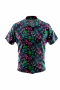 Men's short sleeved shirt for casual wear with fun fluorescent print plants all in a fun shades and colors that add an extra pop yo any outfit. A fun men's custom tailored poplin short sleeve dress shirt intricately designed. This men's made to measure dress shirt is great for a casual day out on the town and also for summer vacation. This handstitched dress shirt will make a great addition to your summer shirt collection.
