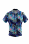 Men's short sleeved shirt for casual wear with cheeky prints and news column print all in a fun shades of blue. A fun men's custom tailored poplin short sleeve dress shirt intricately designed print. This men's made to measure dress shirt is great for a casual day out on the town and also for summer vacation. This handstitched dress shirt will make a great addition to your summer collection.