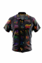 Graffiti feelings print short sleeve men's shirt for casual wear. Men's short sleeved shirt for casual wear. A fun colorfully worded men's custom bespoke short sleeve dress shirt intricately designed print. This men's made to measure dress shirt is great for a casual day out on the town and also for summer vacation. This made to measure dress shirt will make a great addition to your summer collection.