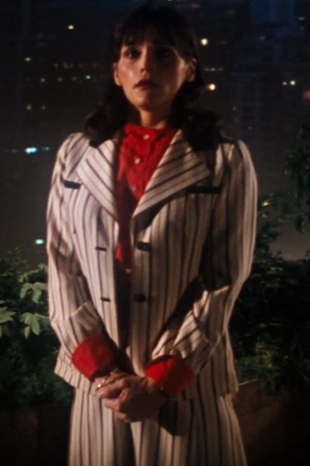 Get the iconic striped suit look worn by Margot Kidder in the phenomenal Superman II 1980 film. Buy a custom tailored costume replica for online today for all your cosplay needs.