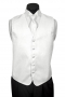 A classic five button curved tip longer length men's waistcoat with no pockets. Made elegantly in white for weddings and black-tie events.