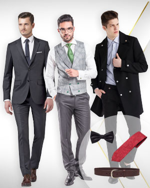 The Chicago Boys - 1 Coat, 1 Two Piece Suit, 1 Vest, 1 matching pair of Pants,1 Belt 1 Necktie and 1 Bowtie