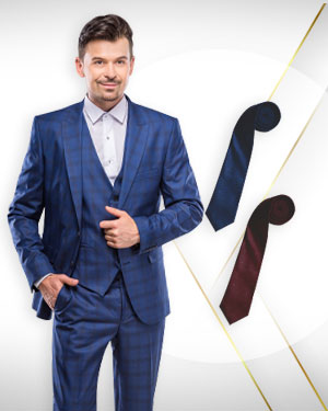 Best Selling Package Offer - Three Suits and 2 Neckties from our Premium Collections