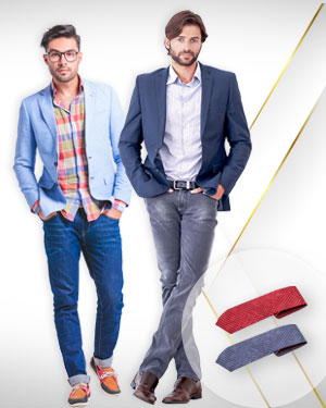 WeekEnd Deal - 2 Bespoke Jackets and 2 Custom Tailored Jeans 2 Neckties From Classic Collections