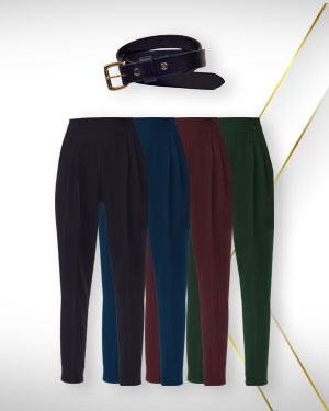 Summer pants offers â€“ four pants 1 belt from our womens classic collections