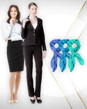 2 Womens Pants Suits, 3 Shirts and 3 Scarfs from our Classic Collections 