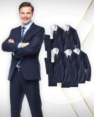 Wedding Deal - Suits for Groomsmen and usher - 5 Single Breasted Suits from Classic Collection and 5 Neckties