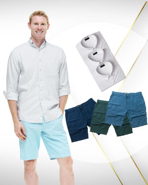 WFH 3 Custom made Dress Shorts & 3 Custom Dress Shirts for men