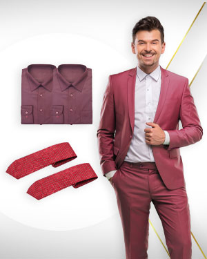 Summer Opportunity - 1 Single Breasted Suit, 2 Cotton Shirts and 2 Neckties from our Heritage Gold Collections
