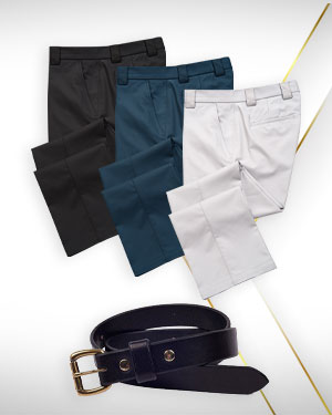 The Deluxe Trio - 3 Pants and 1 Belt  from our Deluxe Collections