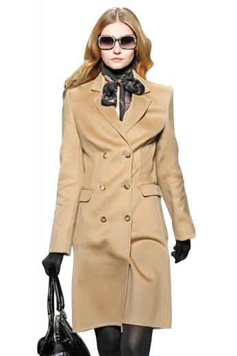 This bespoke double breasted overcoat with hand molded shoulders and a tapered waist, comes with 6 front buttons with just three for closure, two hand stitched lower pockets, and a hand pressed notch lapel. Designed with wool, this semi-casual tan overcoat is super warm and stylish.
