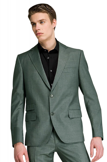 This stylish and multifunctional suit is tailor-made with a light blend of wool and cashmere. The two button suit jacket is well crafted with rolled high notch lapels and four pockets, including a ticket pocket on the right, paired with a standard single pleat suit pant with slash pockets for sophisticated elegance.