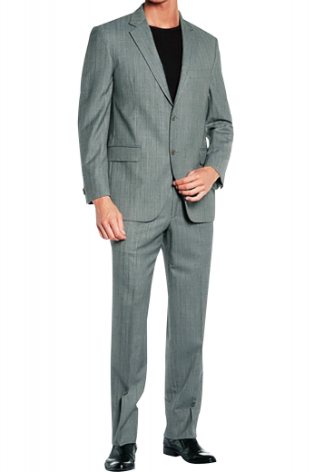Mens Italian Wool Cashmere Gabardine Suit Crafted from the finest Italian wool and cashmere this suit is an elegant unification of a classic two-button suit jacket with rolled notch lapels and flat front suit pants with slash pockets and skillfully hand sewn cuff hems.