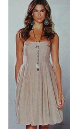 Dazzling strapless party dresses especially handmade for fashionable women. Ending just above the knees, these slim fit dresses offer the comfort of concealed side zippers, on the right, for maximum support.