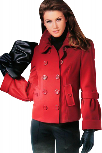 Stunning handmade red overcoats with fascinating slim fit for body contouring. Ideal for formal evening gatherings, they boast ten front buttons, five to close. They put to show two slanted welt pockets with buttons, and surgeons sleeves sporting cuffs with buttoned epaulettes. With stand up shirt collar rolled over to the front, these coats create a mesmerising look with custom denim pants in black and blue.