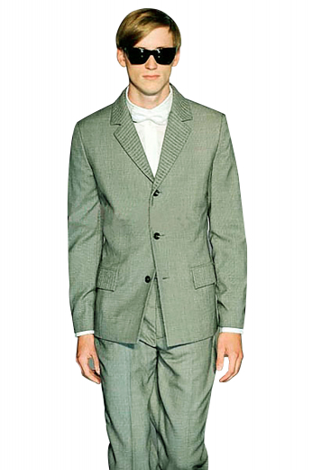 Mens Classic Anti Wrinkle Suit A tailor-made Italian gabardine suit perfect for any time of the year made up of a single breasted three button suit jacket and a pair of reverse pleat high waisted suit pants.