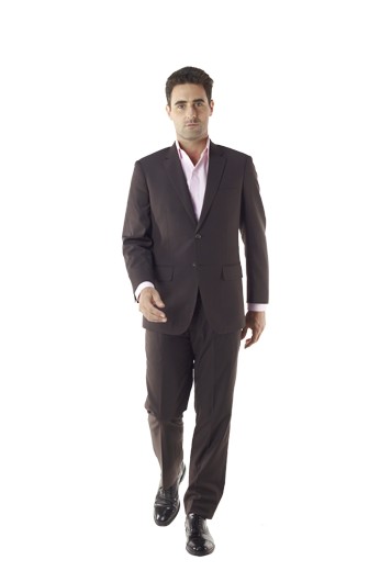 Mens Custom Made Single Breast Suit Check out one of our most elegant and detailed tailor made suits with features like two button, notch lapel, flap pockets, soft shoulder and sous bras. It is accompanied with custom made slim cut pants featuring low waist cut, standard two-point button closure and front slash pockets. Great for any formal occasion.