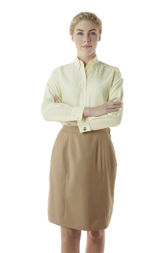 Womens Bespoke Tan Skirts Handmade A line tan skirts with concealed front left zippers and flat fronts. Trendy formal skirts made with wool and or cashmere. Can be sewn to be wrinkle free as well.