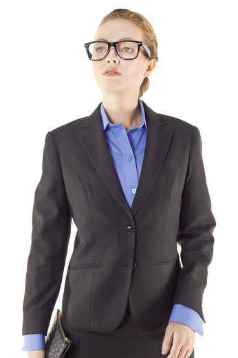 Womens Tailor Made Blazer Handmade party formals with alluring tailor made double piping work on lower pockets. These custom made black blazers can be donned with matching bespoke pants and contrast custom shirts for a wonderful office look. With tailored one front button to close, these black tie jackets can be handmade with wrinkle proof fabrics.
