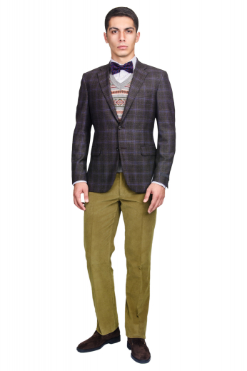 Mens Flannel Made To Measure Pants A made to measure pair of elegant slim cut flat front suit pants. These bespoke pants feature tailored front slash pockets, two tailor made hand-sewn back pockets, and extended custom made belt loops all made from a blend of flannel, wool, gabardine, and cashmere.