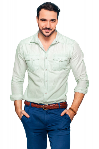 Mens Bespoke Western Yoke Dress Shirt A custom made soft cotton slim-cut grey dress shirt with a tailor made Ainsley collar and made to order square barrel cuffs, two handmade box pleated flap pockets, and a western yoke.