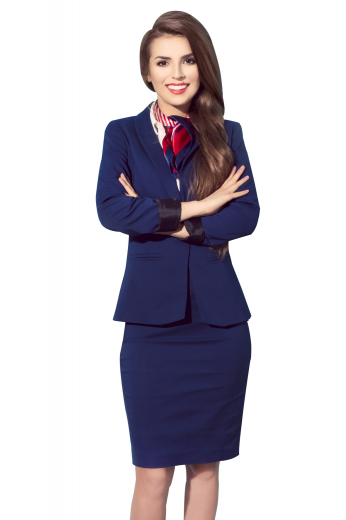 Womens Tailor Made Slim Fit Persian Blue Skirt Suit This womens handmade cashmere wool persian blue skirt suit has a bespoke hip length jacket and a handmade knee length suit skirt. The womens tailor made slim fit jacket has 1 front close button, an elegant shawl collar with 2 inch wide lapels, and 2 double piped lower pockets. The womens custom made slim fit pencil skirt features a comfortable waistband, a center back vent, and a zipper closure at the back. You can buy this womens handmade cashmere wool skirt suit at My Custom Tailor at attractive rates.