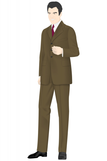 Mens Vintage Classic Suit A hand tailored men's vintage suit made up of a made to measure men's suit jacket with a flattering standard length slim cut design, this single breasted men's vintage jacket also features classic notch lapels and a three button closure. To complete the vintage suit is a pair of men's vintage slim fit pants featuring standard two-point button and hook closure, flat front pleat style, two back pockets and standard belt loops.