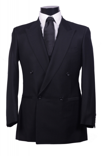 Mens Custom Midnight Blue 30s Victorian Blazer This classic mens handmade midnight blue blazer in cotton and wool is an iconic bespoke vintage jacket for men who like to keep things tasteful at work. This double breasted mens custom made victorian blazer from the 30s flaunts 4 front buttons with 1 to close and 2 elegantly sewn peak lapels. It has a slim cut fitting with 2 neatly finished double piped lower pockets and 1 upper welt pocket. Order online at My Custom Tailor to include this mens custom vintage blazer in your priced collection of victorian formals for men.