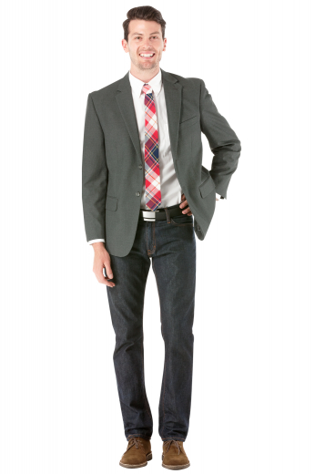Mens Everyday Wear Charcoal Grey Custom Blazer This iconic custom made wool charcoal grey blazer is for men who like to adopt the latest stylish trends. It is woven with premium alpaca wool and is designed to demonstrate a flawless single breasted cut. It is a mens custom sports jacket that is tirelessly hand stitched at My Custom Tailor to flaunt 2 3/4 inch notch lapels, 2 lower flap pockets, and 1 upper welt pocket. The centre vent and 2 front close buttons makes it an ideal comfort booster for regular wear.
