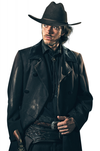 Mens Black Leather Tailored Coat This men's black leather coat is made to measure in a fine wool and cut to a slim fit, featuring a double breasted button closure and edge stitched lapels.