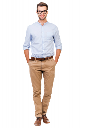 Mens Pale Blue Slim Cut Tailored Button Down This men's slim cut tailored pale blue button down is made in a fine linen blend and features an ainsley collar and rounded barrel cuffs. It is cut to a perfect fit and is a great formal staple.