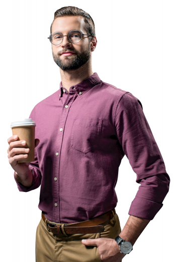 Mens Slim Cut Orchid Bespoke Made Button Down This men's slim cut button up is tailor made in a fine wool blend and features an ainsley collar and rounded barrel cuffs. It is a fantastic option for any formal occasion!