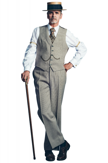 This men's slim cut vest is tailor made in a wool blend featuring a single breasted closure and a v neck, with welted lower pockets. 