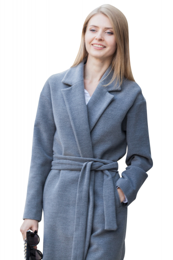 This custom made to measure sophisticated luxurious women's over coat is tailor made to the perfect comfort fit. It features a tie waist and notched lapels.