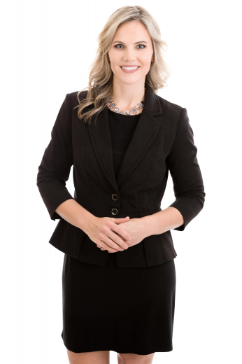 Womens Tailored Modern Black Skirt Suit This modern black skirt suit will instantly elevate your office look and have you feeling incredibly confident. It is custom made with a single breasted blazer closure and a knee length skirt.