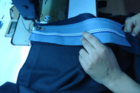Special anti-roll waistbands are installed by hand